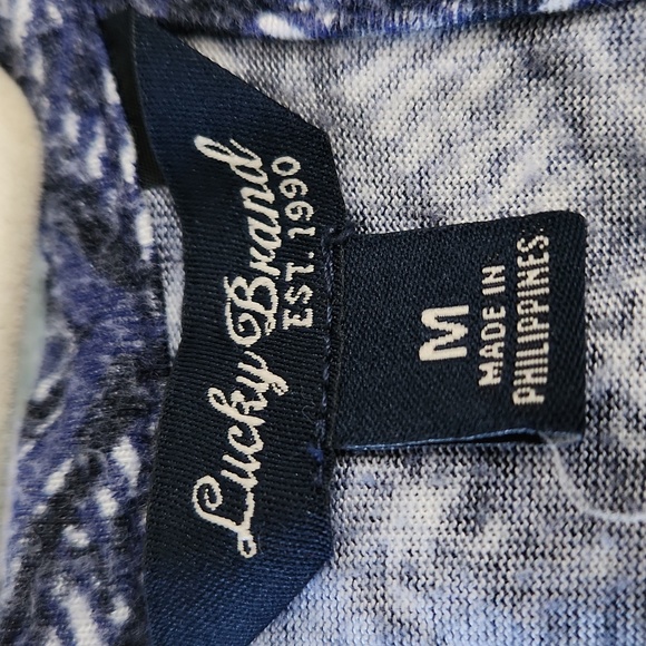 Lucky Brand Vintage Women's Printed Knit Dress Blue/Multi Medium - Picture 5 of 5